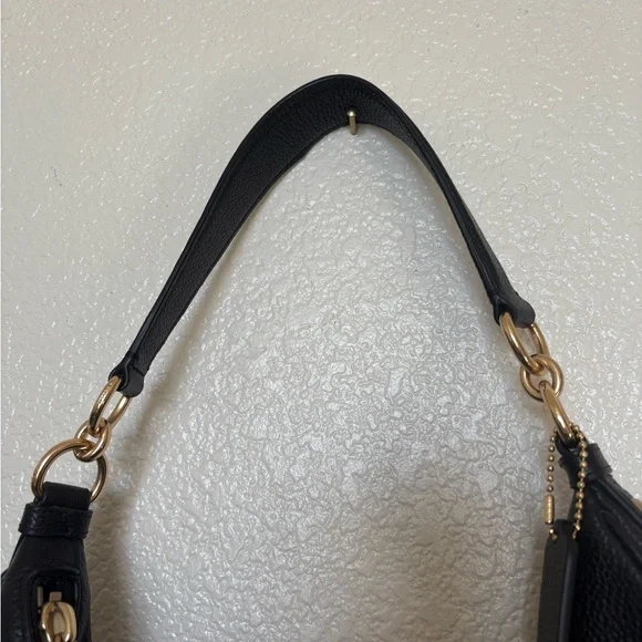 Coach Black Pebbled Leather Hobo Bag - Picture 4 of 7